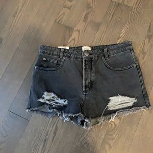 New RVCA Black denim shorts sz 30